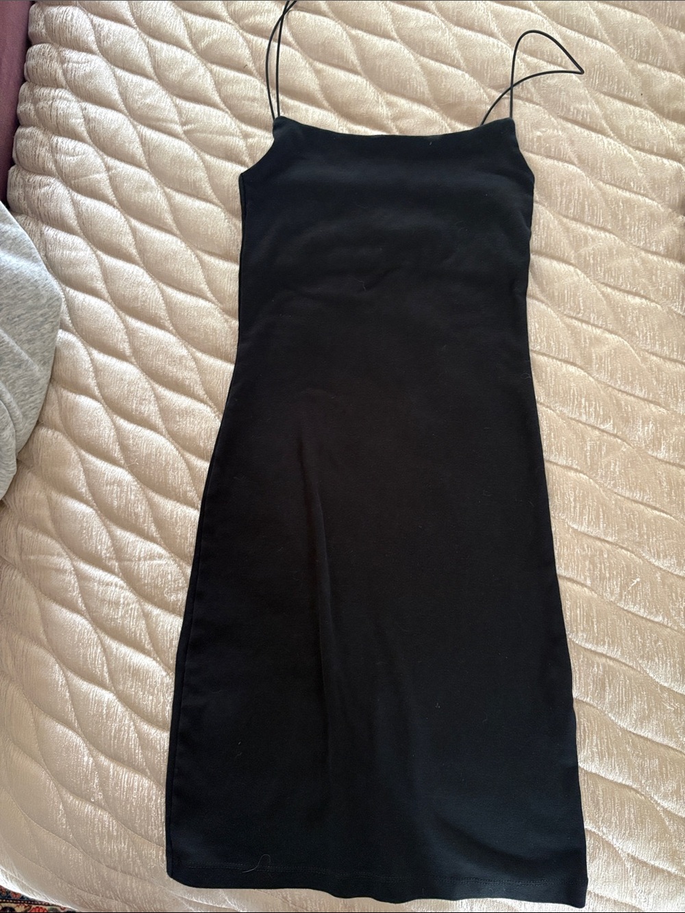 Zara Black Spaghetti-Strap Mini Slip Dress